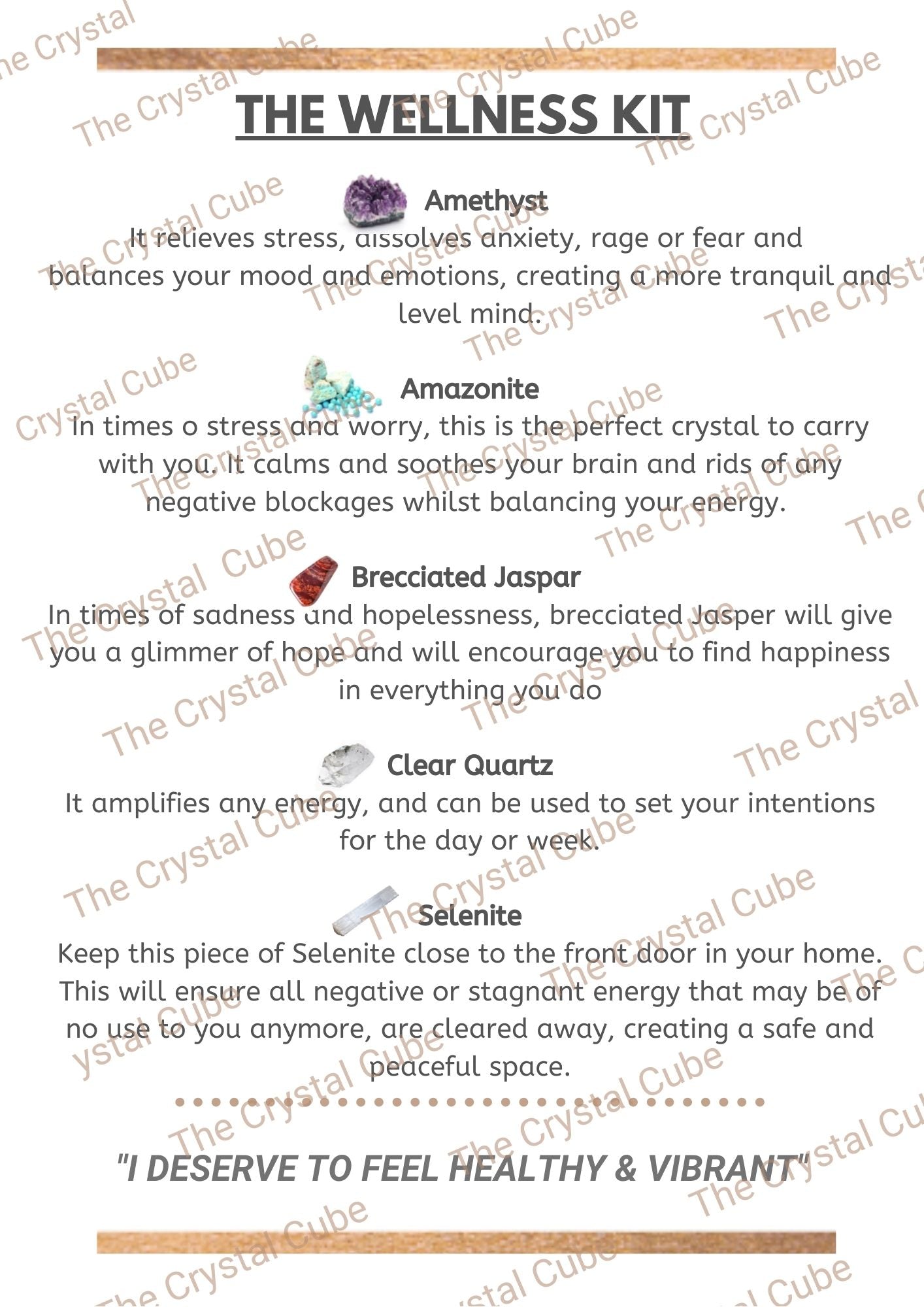 Crystal Description Card