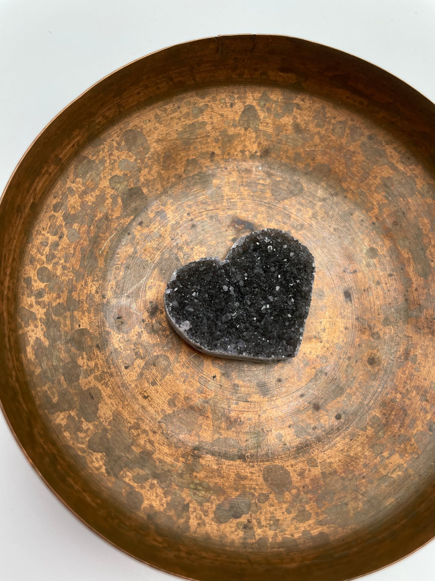 Amethyst Cluster Heart - Black