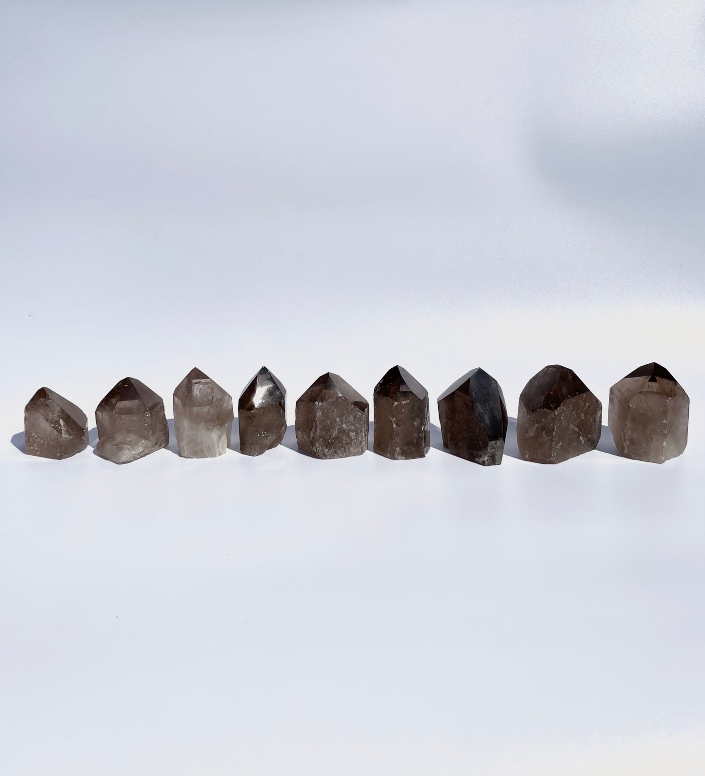 Smokey Quartz Rough & Polished Point