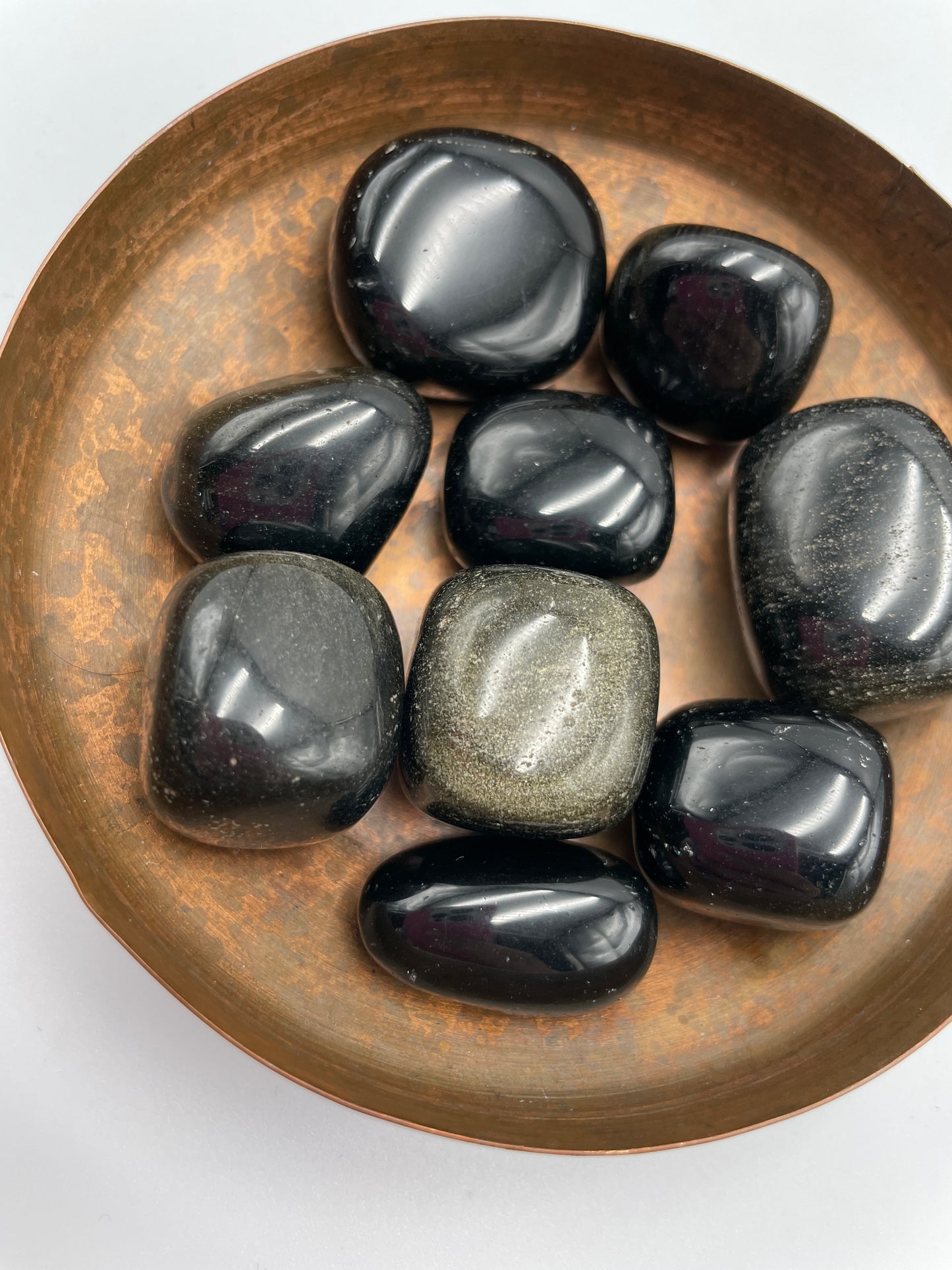 Obsidian Gold Sheen Tumbled Stones