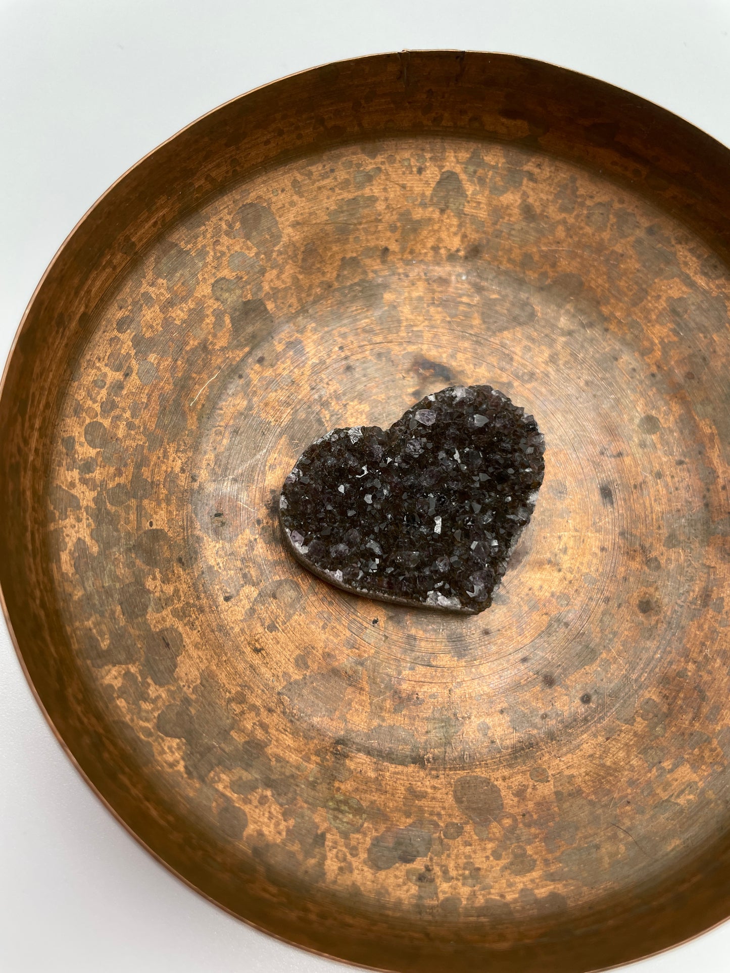 Amethyst Cluster Heart - Black