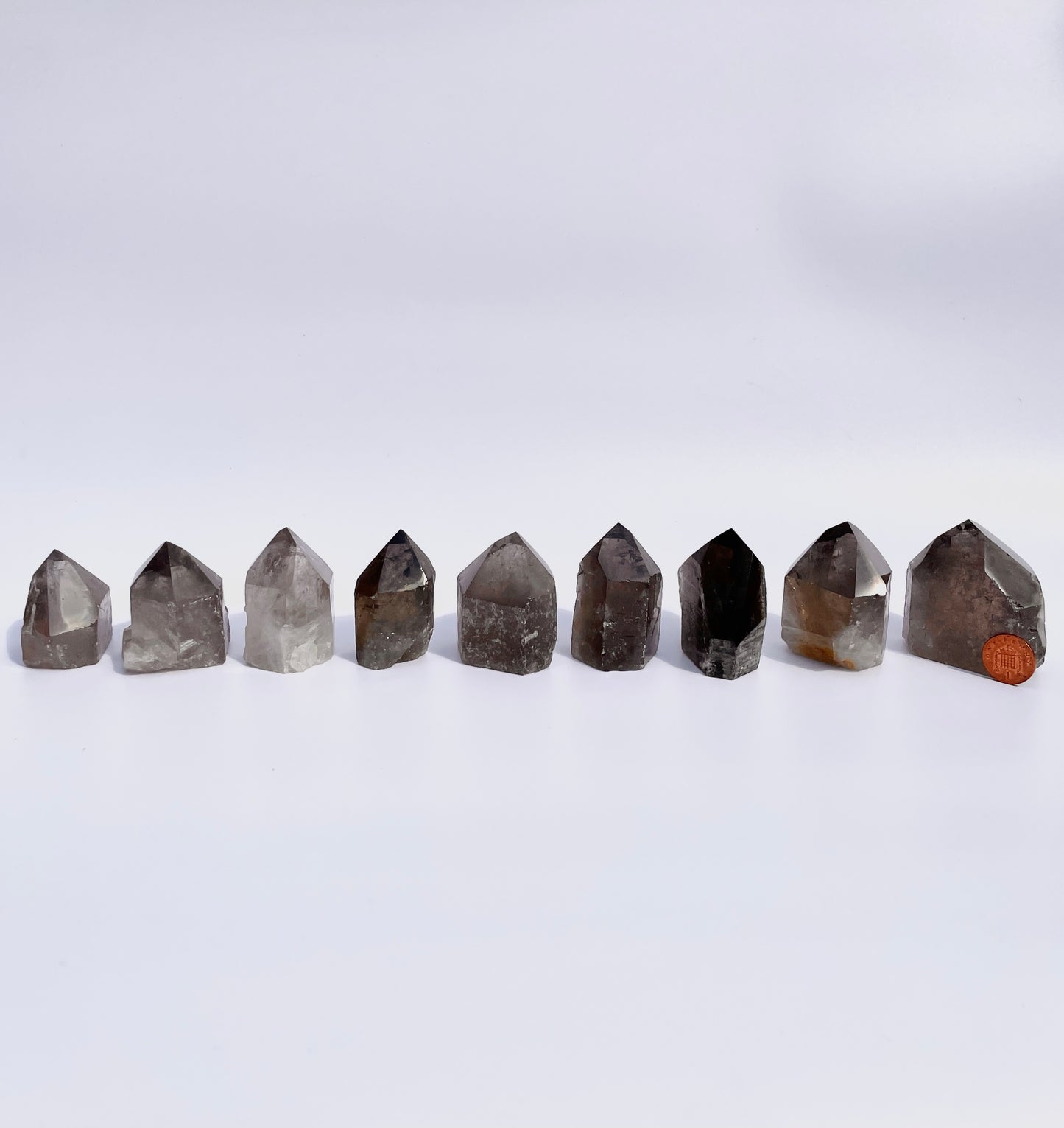 Smokey Quartz Rough & Polished Point