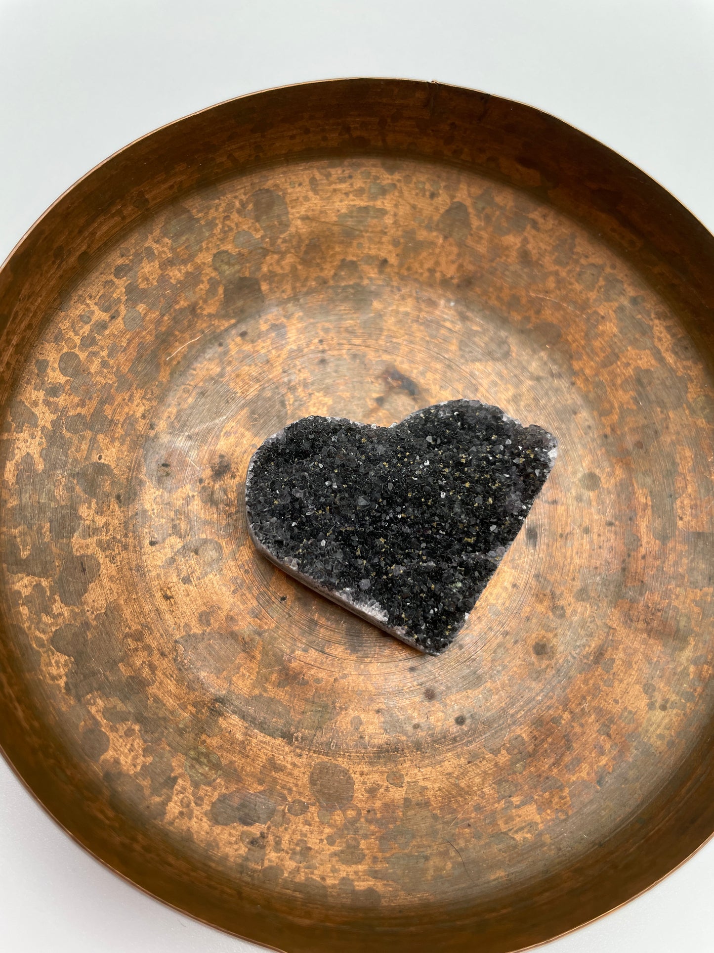 Amethyst Cluster Heart - Black