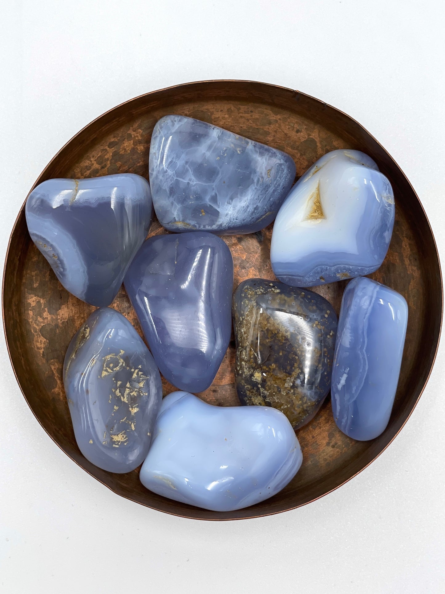 Blue Chalcedony Tumbled Stone