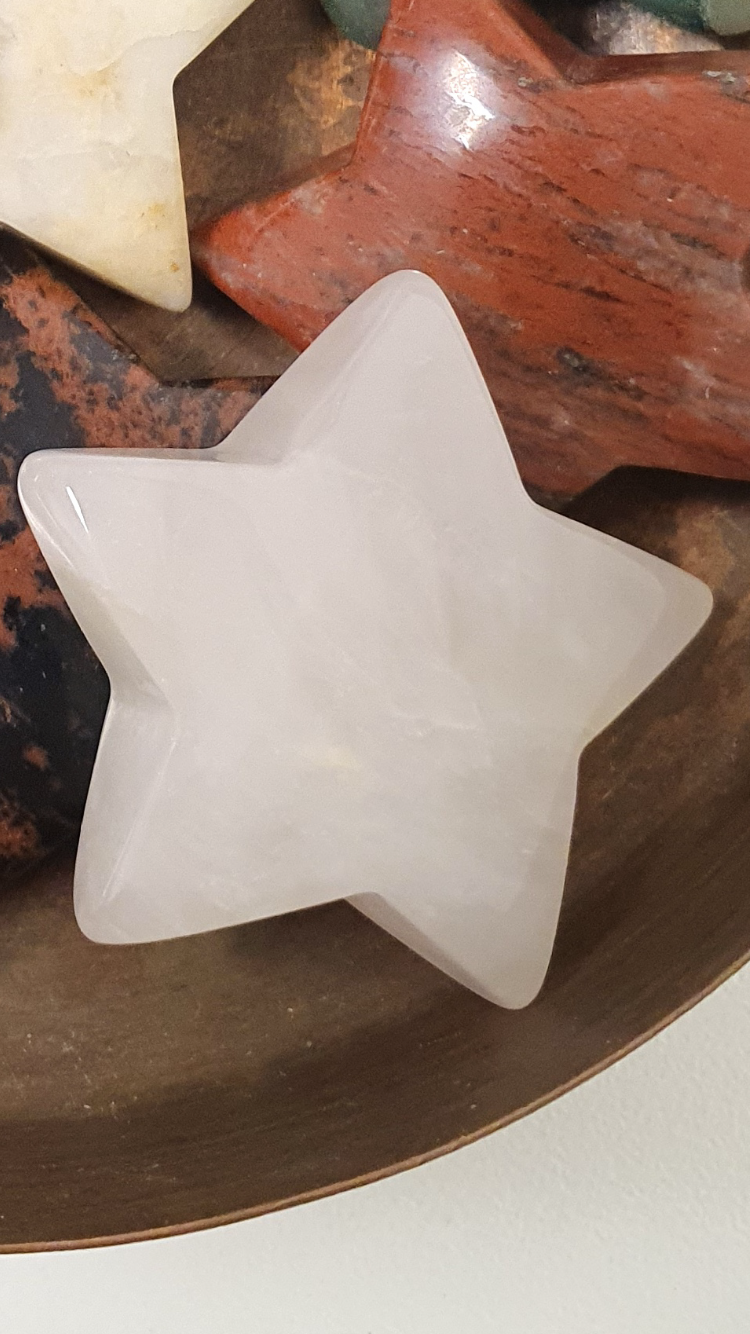 Mini Stars - Aventurine, Tigers Eye, Red Jasper, Moss Agate, Red Mahogany Obsidian, Mangano Calcite, Rose Quartz, Selenite