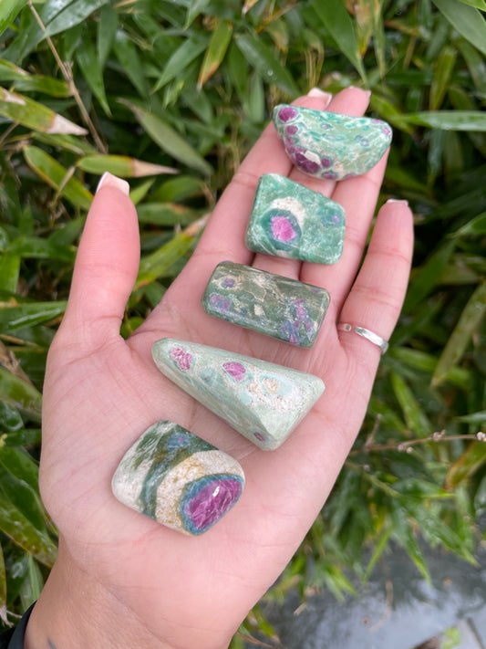 Ruby In Fuchsite Tumbled Stone