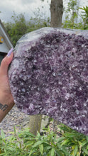 Load and play video in Gallery viewer, Amethyst on Metal Stand - Extra Large
