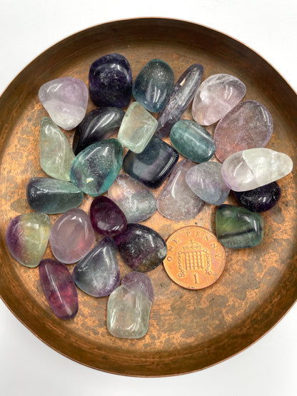 Rainbow Fluorite Tumbled Stone