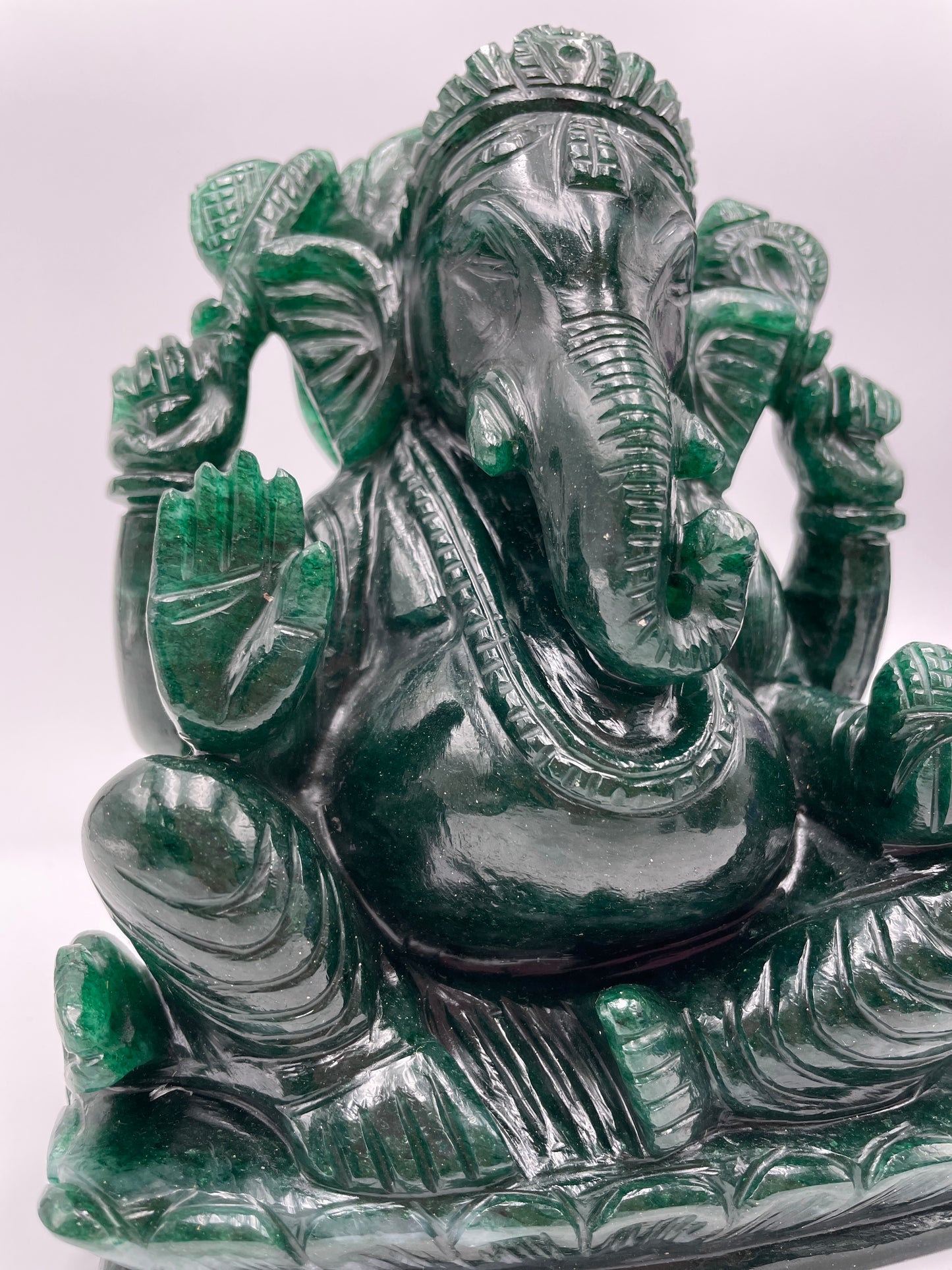 Green Aventurine Ganesh - Large