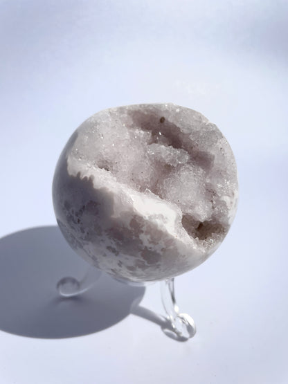 Snow White Agate Druzy Sphere
