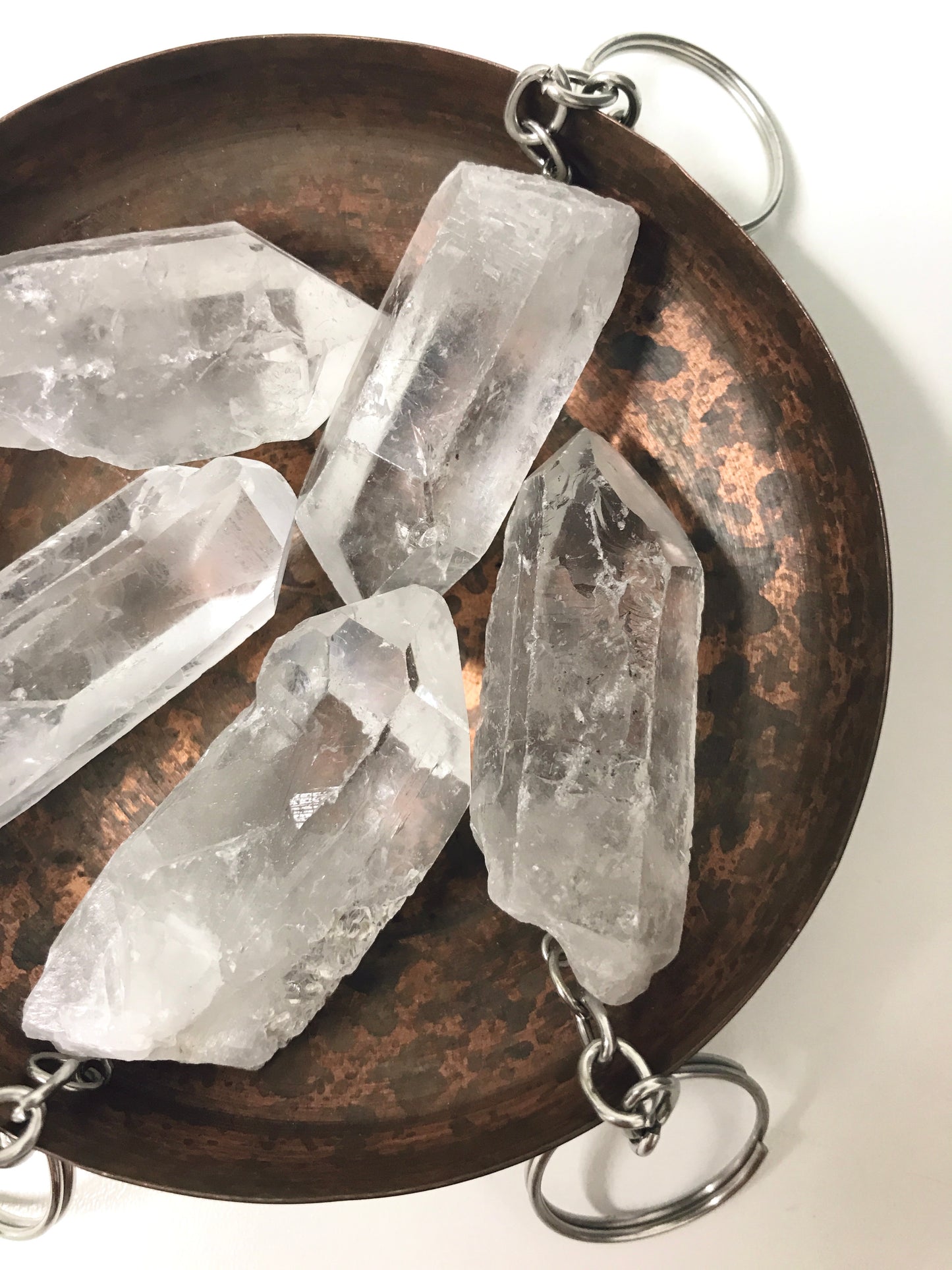 Clear Quartz Point Keyring