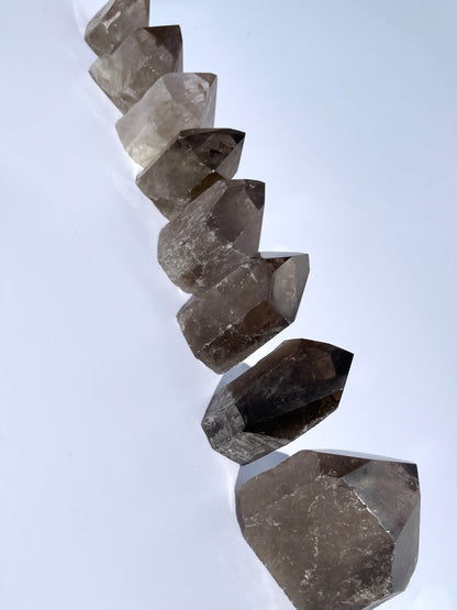 Smokey Quartz Rough & Polished Point