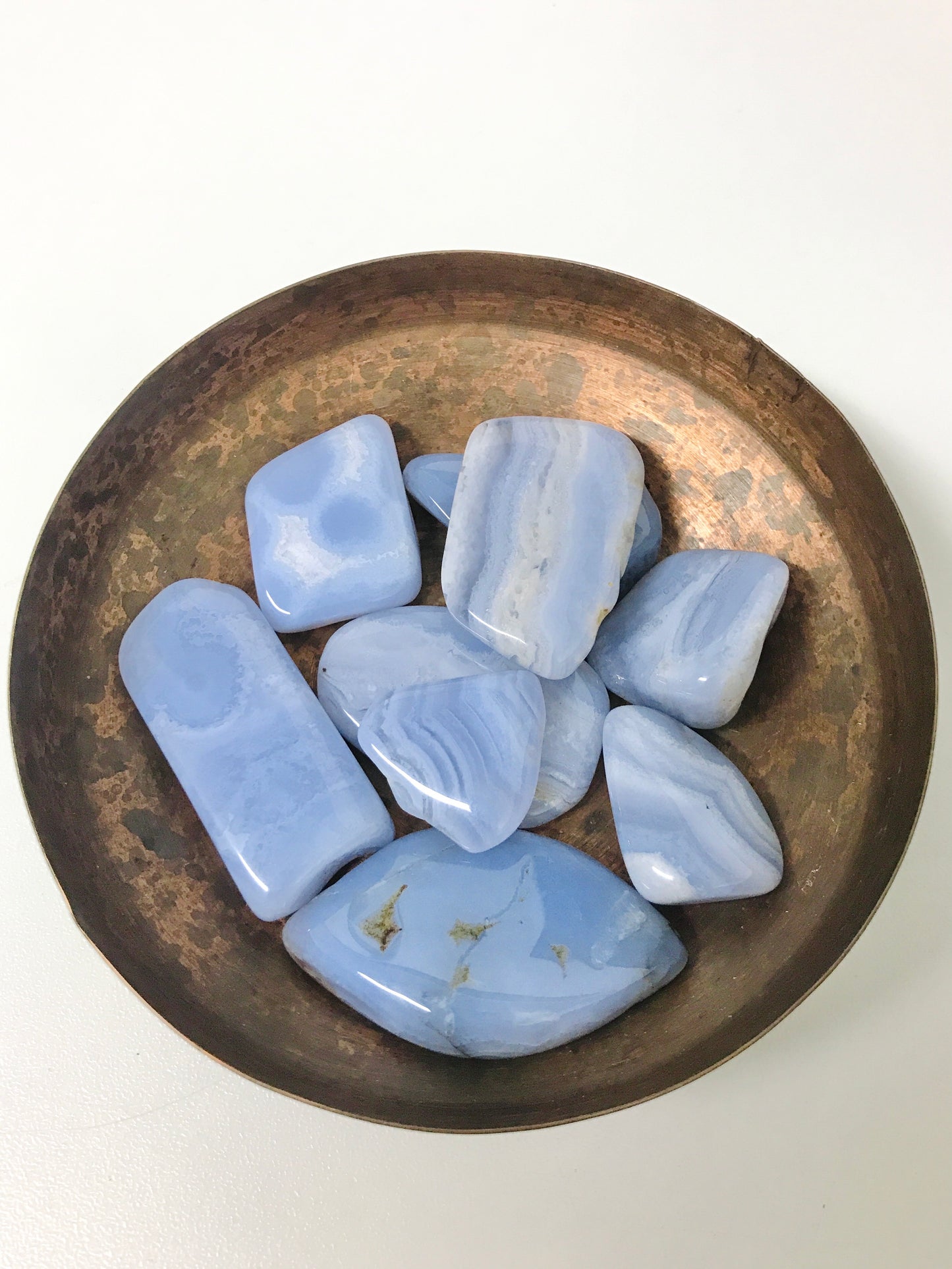 Blue Lace Agate Tumbled Stone