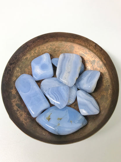 Blue Lace Agate Tumbled Stone