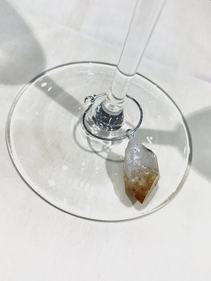 Wine Charms - Rose Quartz, Citrine, Amethyst, Clear Quartz