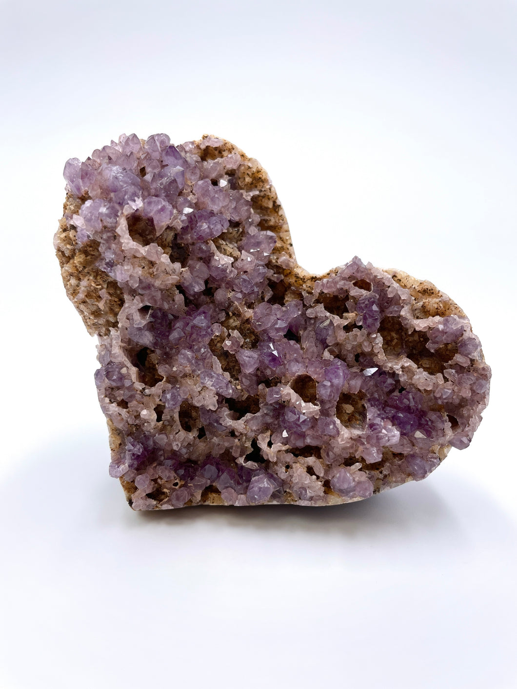 Amethyst with Pseudomorph Cluster Heart Large