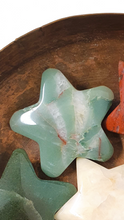Load image into Gallery viewer, Mini Stars - Aventurine, Tigers Eye, Red Jasper, Moss Agate, Red Mahogany Obsidian, Mangano Calcite, Rose Quartz, Selenite
