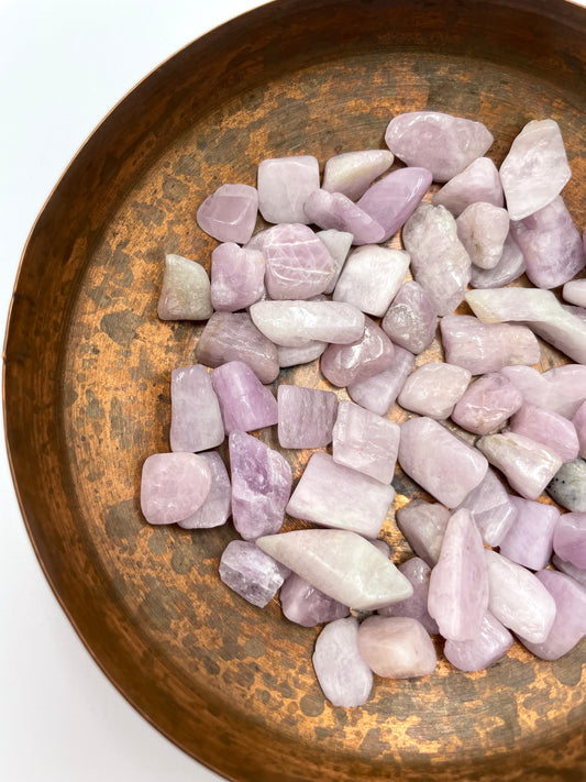 Kunzite Tumbled Chips - Set of 3