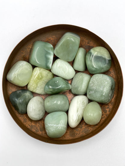 Serpentine New Jade Tumbled Stone