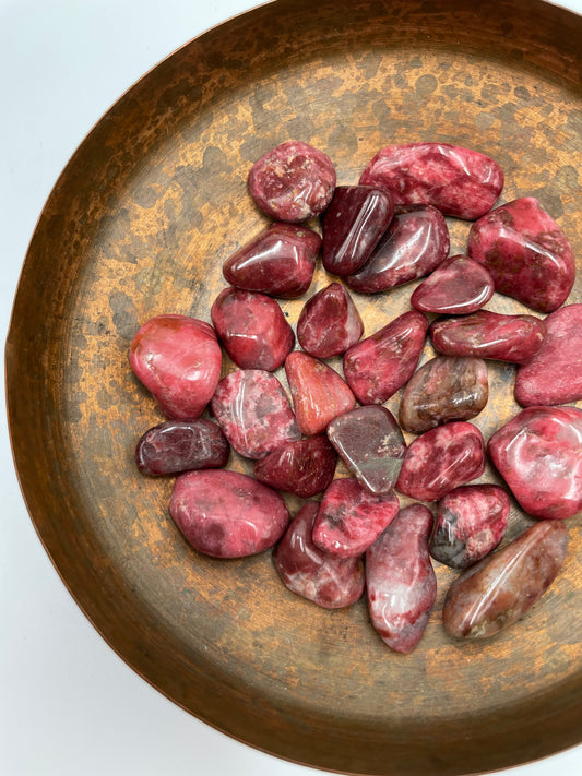 Thulite Tumbled Stone