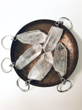 Load image into Gallery viewer, Clear Quartz Point Keyring
