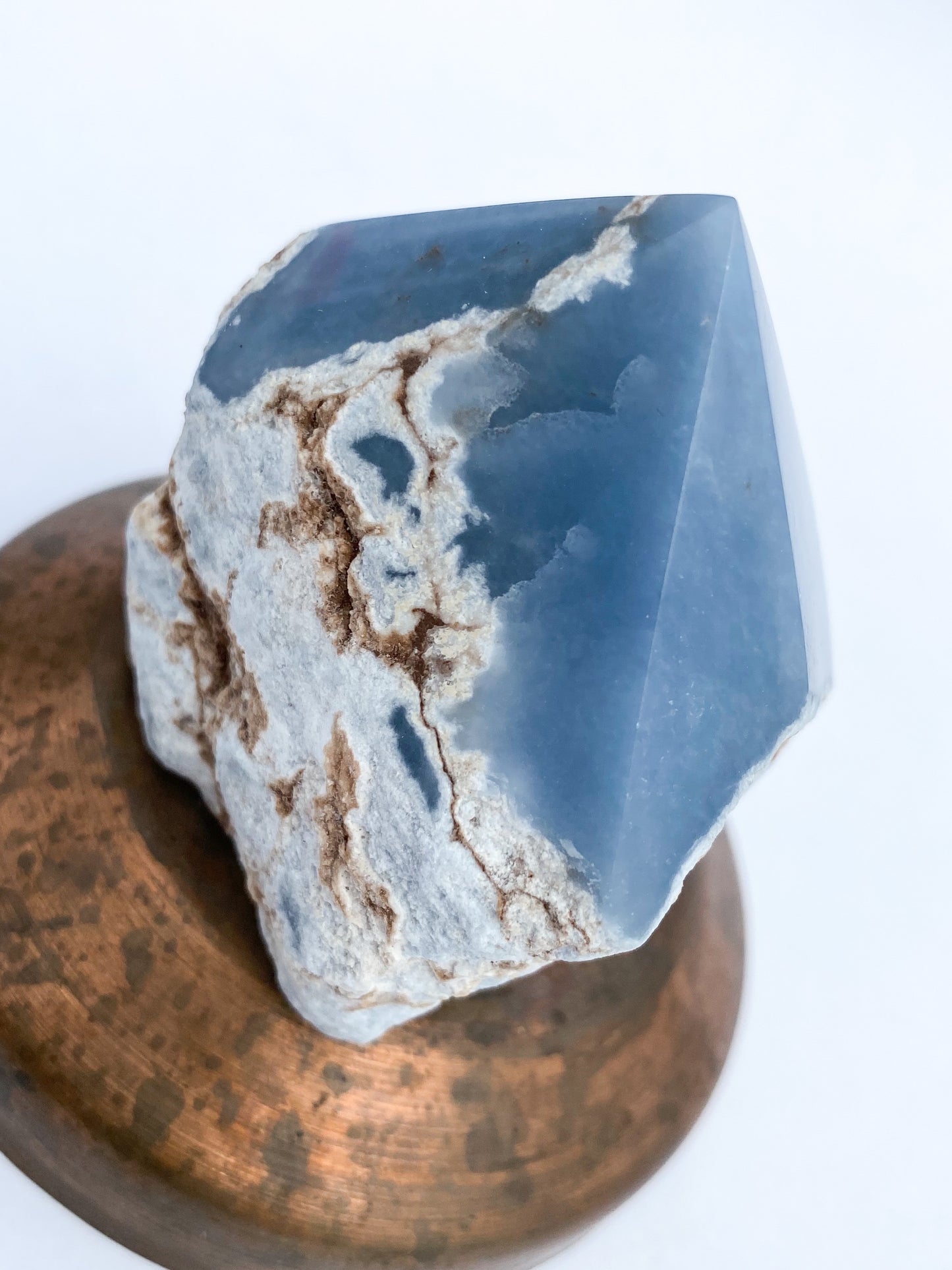Angelite Rough & Polished Point