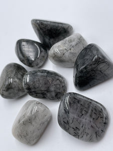 Tourmalinated Quartz Tumbled Stone
