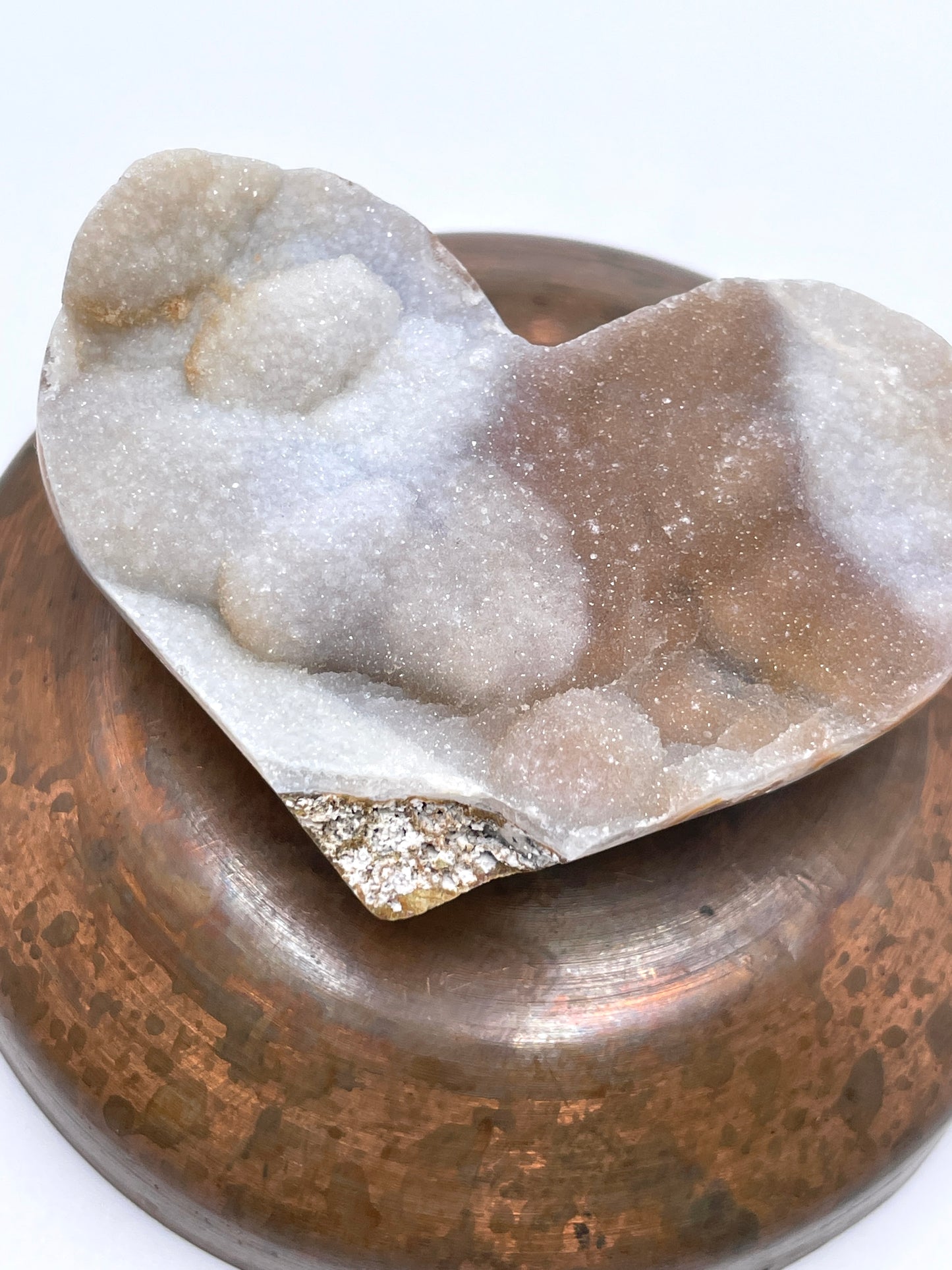 Chalcedony Cluster Heart (Imperfect)
