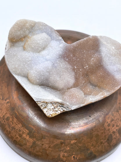 Chalcedony Cluster Heart (Imperfect)
