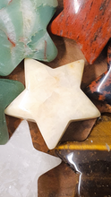 Load image into Gallery viewer, Mini Stars - Aventurine, Tigers Eye, Red Jasper, Moss Agate, Red Mahogany Obsidian, Mangano Calcite, Rose Quartz, Selenite
