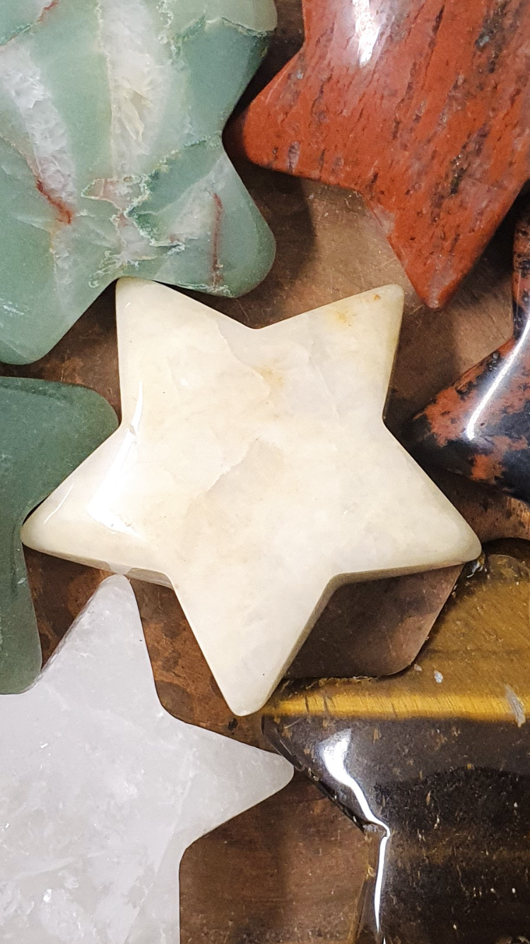 Mini Stars - Aventurine, Tigers Eye, Red Jasper, Moss Agate, Red Mahogany Obsidian, Mangano Calcite, Rose Quartz, Selenite