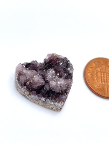 Chalcedony Cluster Heart Mixed