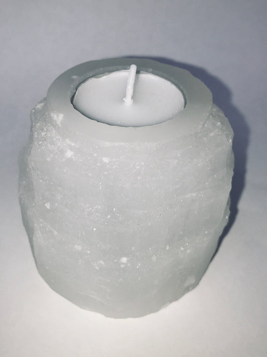 Selenite Candle Holder