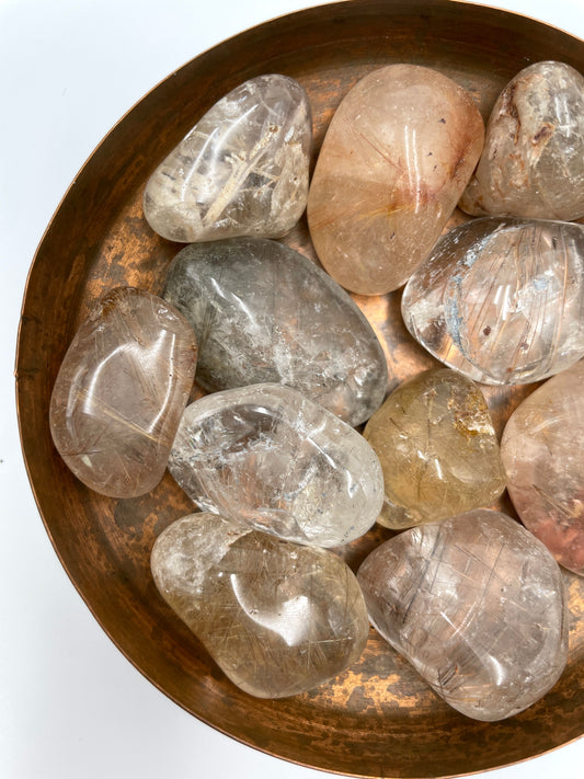 Rutilated Quartz Tumbled Stone