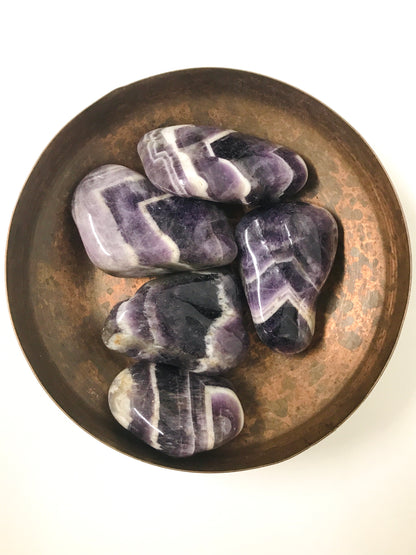 Amethyst Chevron Tumbled Stone