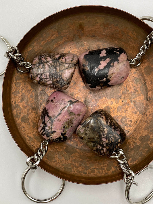 Rhodonite Keyring