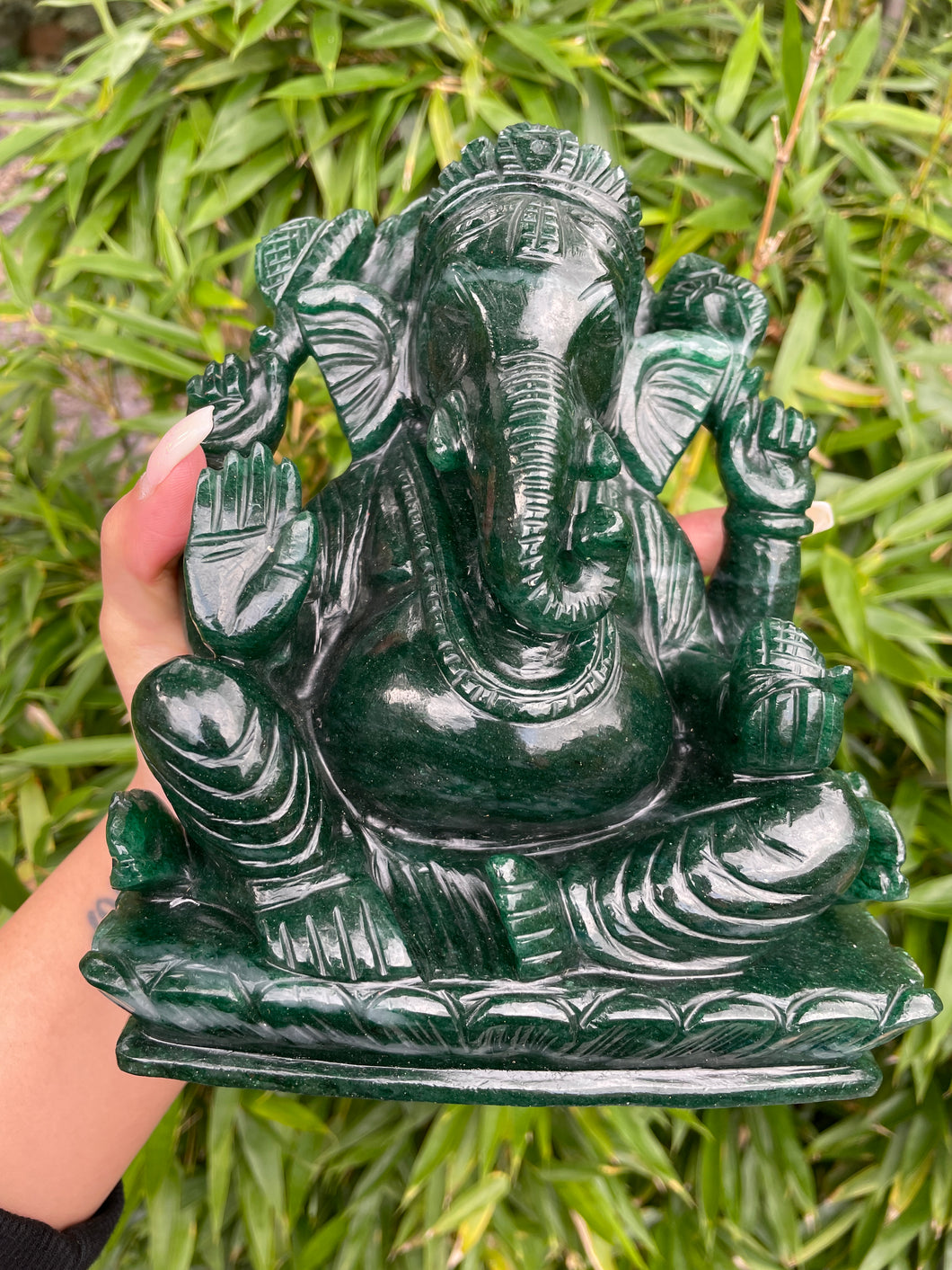 Green Aventurine Ganesh - Large