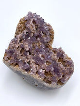 Load image into Gallery viewer, Amethyst with Pseudomorph Cluster Heart Large
