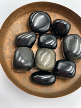 Load image into Gallery viewer, Obsidian Gold Sheen Tumbled Stones
