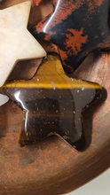 Load image into Gallery viewer, Mini Stars - Aventurine, Tigers Eye, Red Jasper, Moss Agate, Red Mahogany Obsidian, Mangano Calcite, Rose Quartz, Selenite
