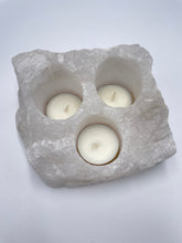 Load image into Gallery viewer, Snow Quartz 3 Hole Candle Holder
