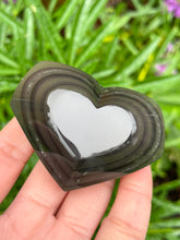 Load image into Gallery viewer, Rainbow Obsidian Double Heart
