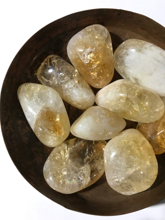 Citrine (Baked Amethyst) Tumbled Stone