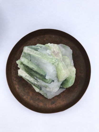 Green Tourmaline in Quartz Matrix