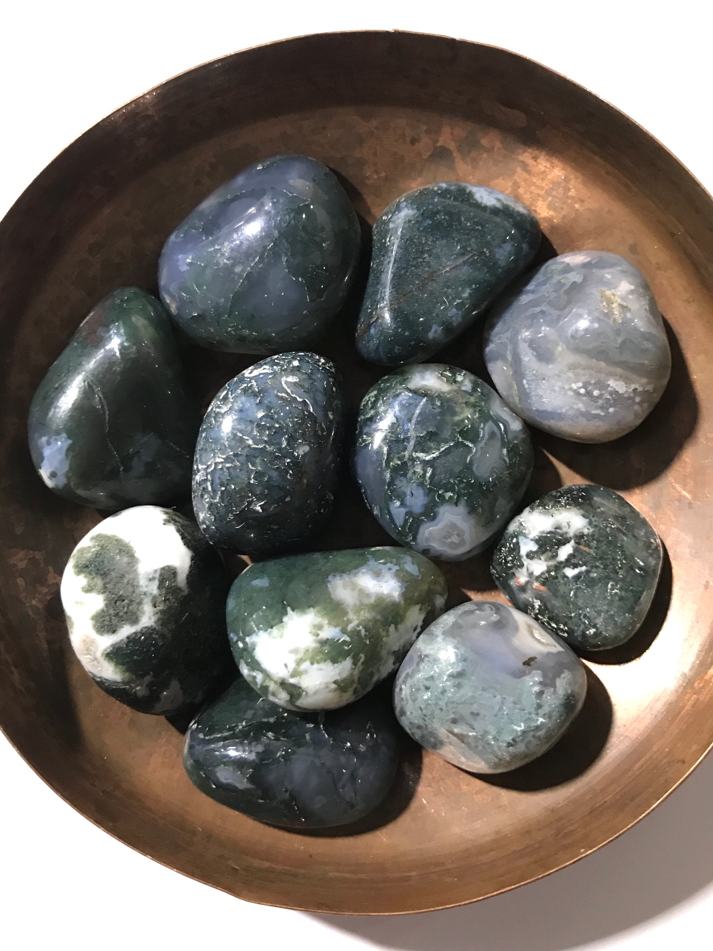 Moss Agate Tumbled Stone