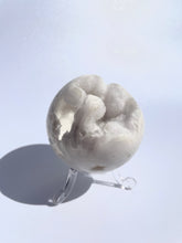 Load image into Gallery viewer, Snow White Agate Druzy Sphere
