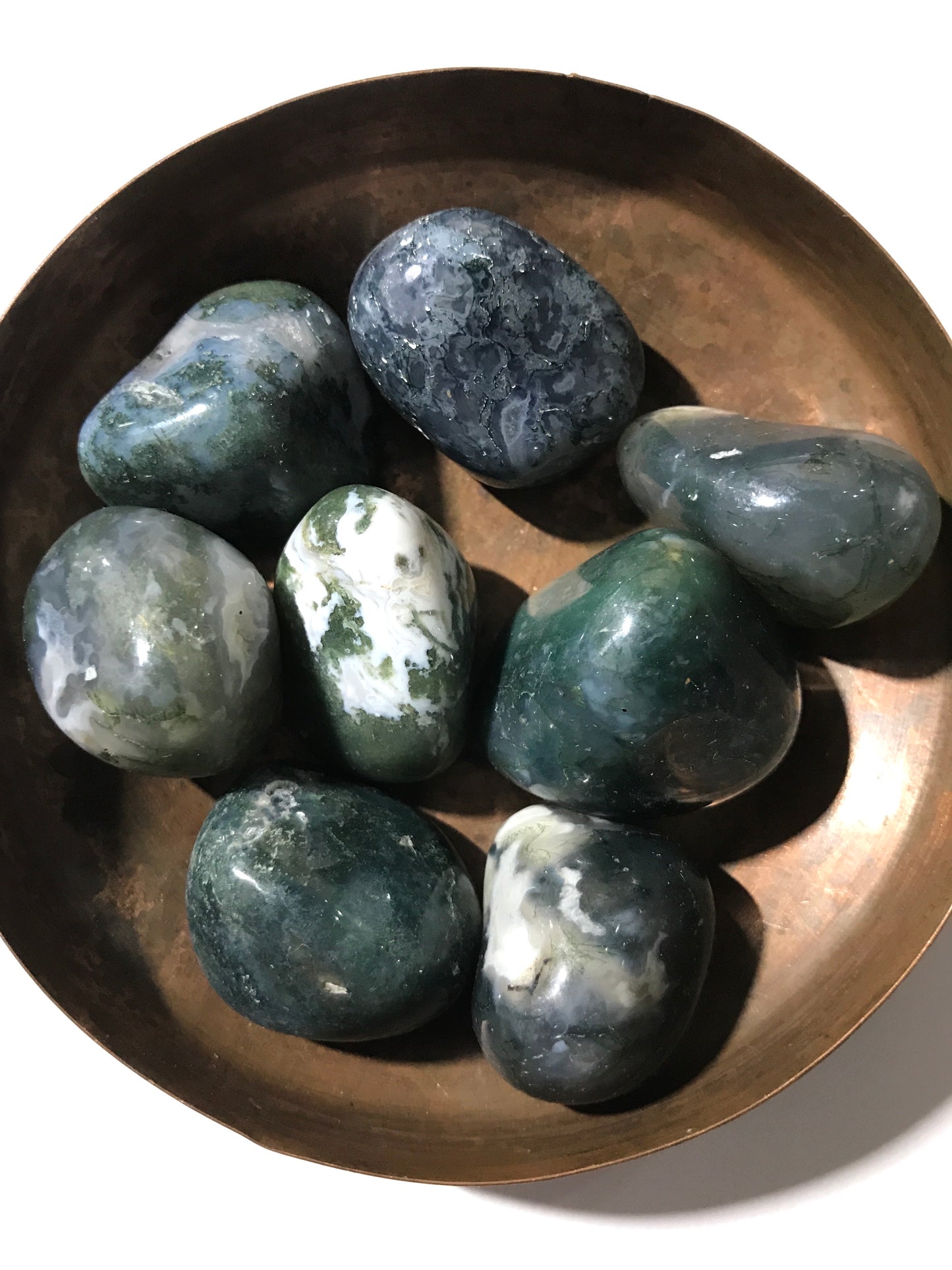 Moss Agate Tumbled Stone