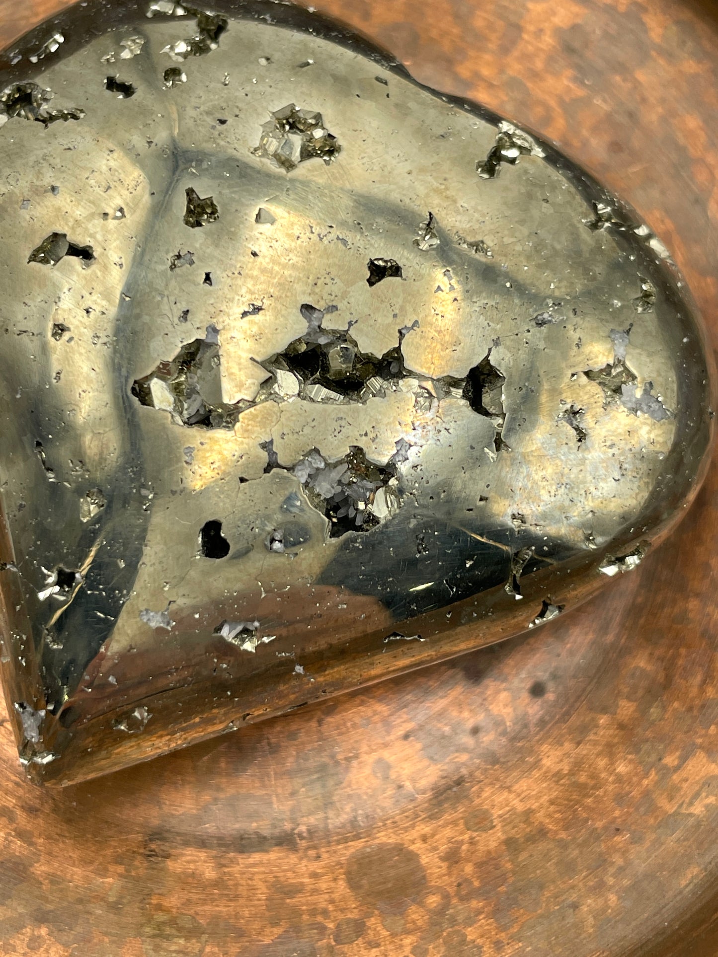 Pyrite Heart Large