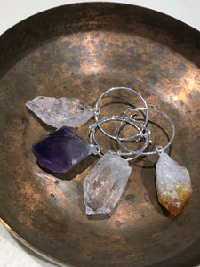 Wine Charms - Rose Quartz, Citrine, Amethyst, Clear Quartz