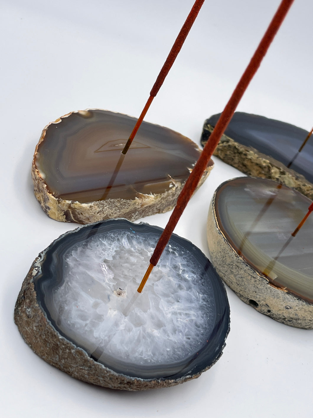 Agate (Natural) Incense Holder